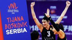 Tijana Boškovic of Serbia is a threat on the diagonal | VNL Stars | Volleyball Nations League 2019