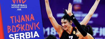 Tijana Boškovic of Serbia is a threat on the diagonal | VNL Stars | Volleyball Nations League 2019