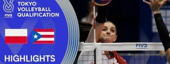 POLAND vs. PUERTO RICO – Highlights Women | Volleyball Olympic Qualification 2019