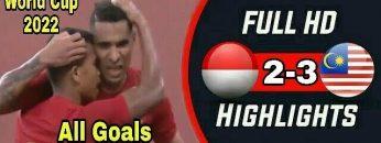ดู คลิปไฮไลท์ฟุตบอลโลก 2022 รอบคัดเลือก อินโดนีเซีย 2-3 มาเลเซีย Indonesia 2-3 Malaysia