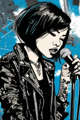 A digital cartoon illustration of an thai American (3)